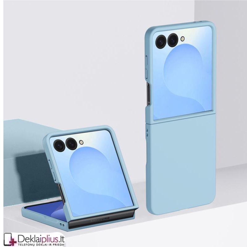 Plastikinis ploniausias dėklas - šviesiai mėlynas (Samsung Galaxy Z Flip 7) Plastikinis ploniausias dėklas - šviesiai mėlynas (Samsung Galaxy Z Flip 7)